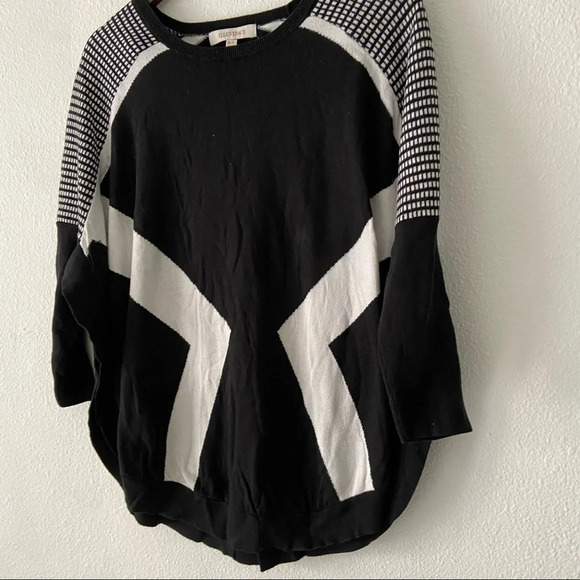 Slouchy Sweater Retro Batwing Relaxed Long Sleeve High Slit Side M/L Cotton - Picture 3 of 11